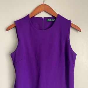 Lauren Ralph Lauren Purple Sleeveless Midi Dress, size S
